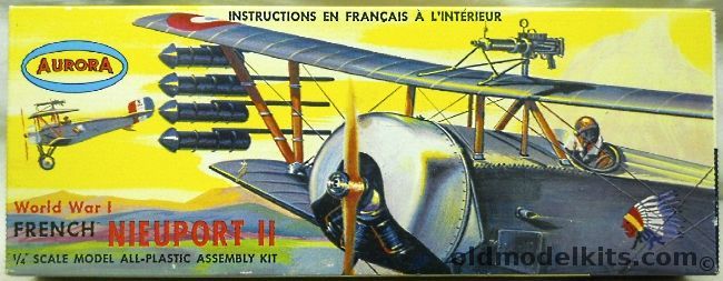 Aurora 1/48 French Nieuport 11 - Canada Issue, 101-130 plastic model kit
